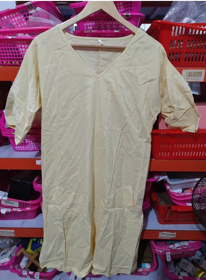 Oversized V-neck midi dress