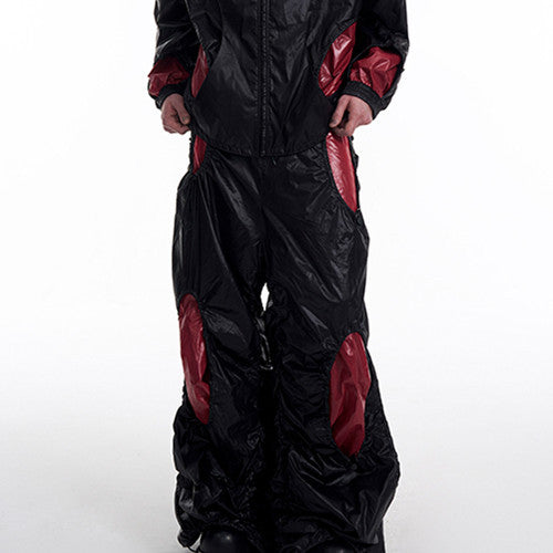 Original Niche Pleated Hollow Drawstring Casual Pants