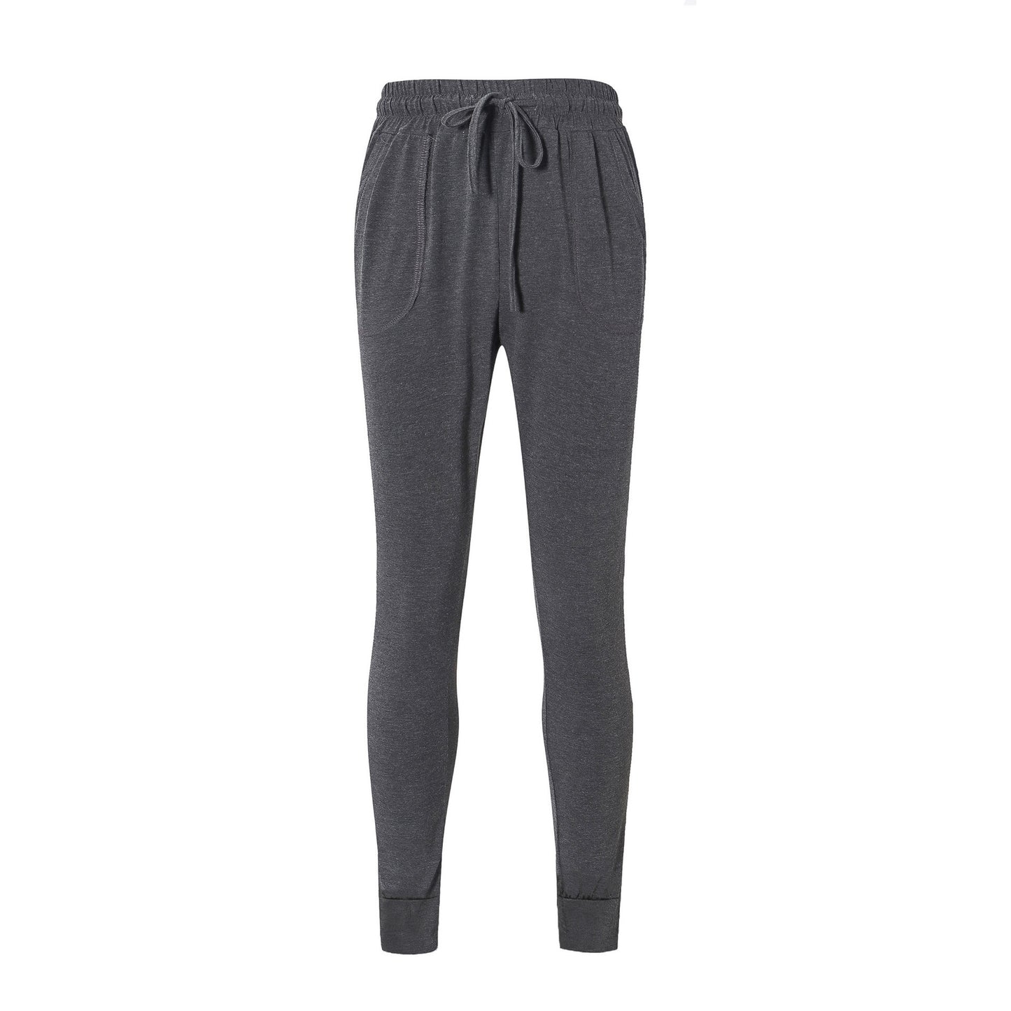 Drawstring casual pencil pants