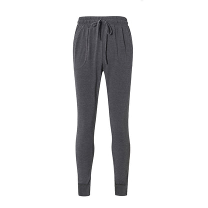 Drawstring casual pencil pants