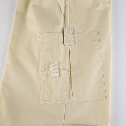Sleek Casual Asymmetrical Pocket Drawstring Closure Woven Pants