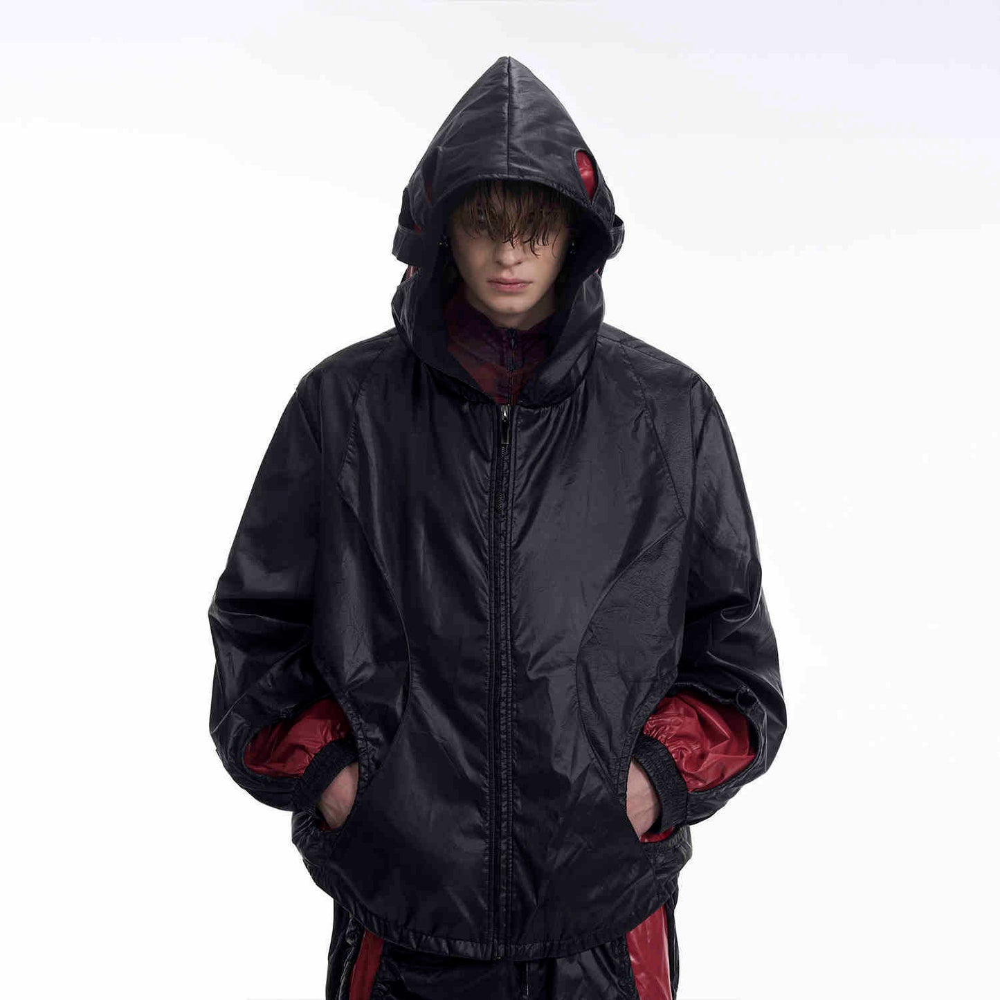 Original Niche Pleated Hollow Drawstring Casual Pants