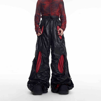 Original Niche Pleated Hollow Drawstring Casual Pants