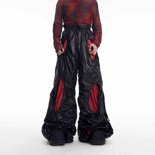 Original Niche Pleated Hollow Drawstring Casual Pants