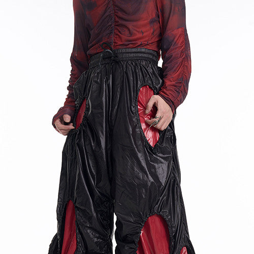 Original Niche Pleated Hollow Drawstring Casual Pants