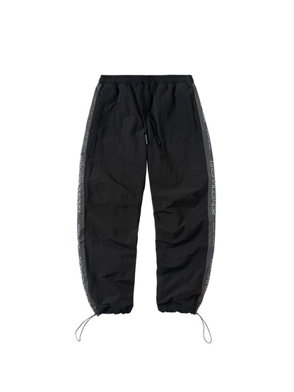 Laser Reflective Striped Drawstring Pants Men's Trendy Brand Drawstring Loose Casual Pants