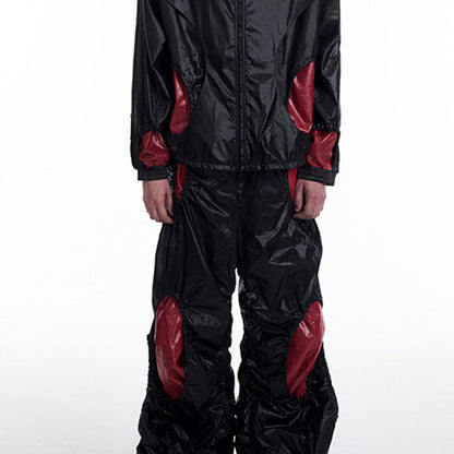 Original Niche Pleated Hollow Drawstring Casual Pants